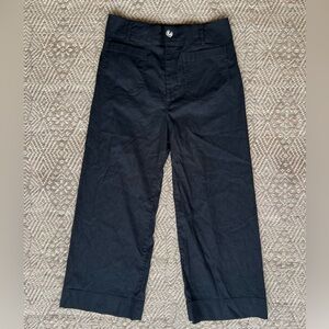 Maeve‎ Anthropologie The Colette Wide-Leg Pants Black 32 Light Weight